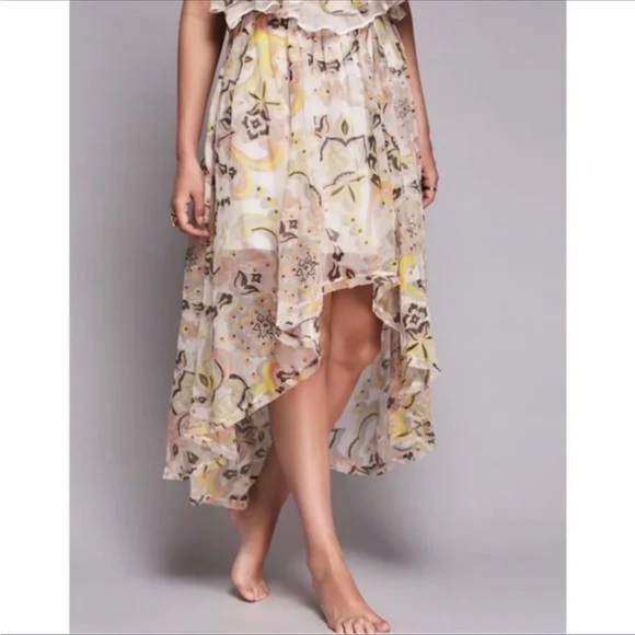 Free People Falling Skies Hi Lo Maxi Skirt - Picture 1 of 9